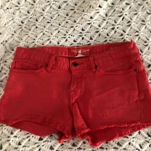 Red lucky brand denim shorts